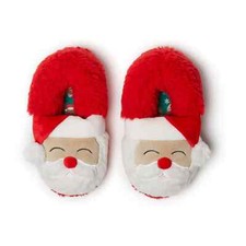 Dearfoams Kids Boy or Girl Size 11-12 Santa Christmas Slippers Slipper Shoes