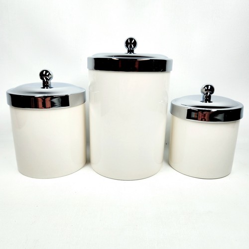 2005 Disney Direct 3 Piece Mickey Ceramic Canister Set Kitchen Office Bath NIB - Picture 7 of 10