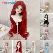 Yutotue Dolls Long Curly Hair Wig for 1/3 1/4 1/6 BJD SD Doll Toy DIY Solid Wigs