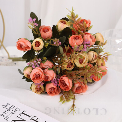1 Bunch Artificial Flower Simulation Bouquet Home Living Room Decor Ornament Art