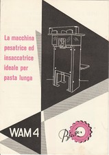 Depliant pubblicitario PESATRICE E INSACCATRICE PASTA - WAM 4 - BLATTER Svizzera