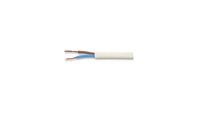 Beleuchtung Netzkabel Flach Flex 2192Y 2-adrig 0,5mm² 0,75mm² schwarz weiß oder grau