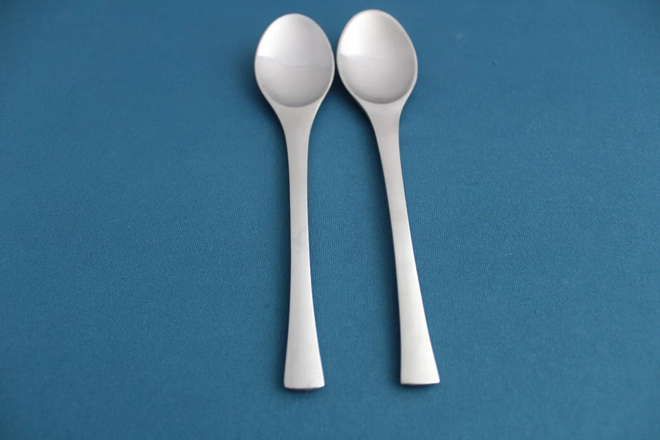 2 чайные ложки Dansk ODIN атласная нержавеющая сталь Германия 6 3/8 дюйма - Изображение 2 из 4