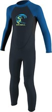 O'NEILL TODDLER REACTOR-2 2MM BACK ZIP FULL WETSUIT 3T, SLATE/BLACK/OCEAN NWT