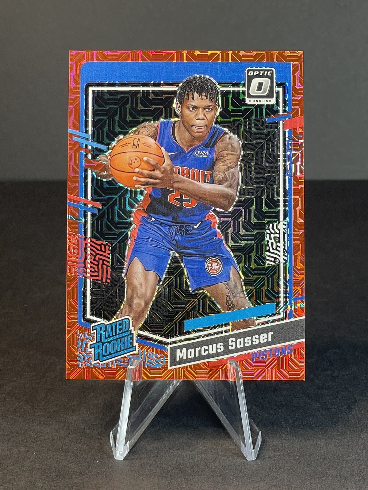 Marcus Sasser 2023-24 Optic Choice Rated Rookie Red Mojo Prizm /88 - Pistons