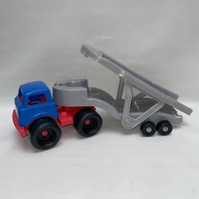 American Plastic Toy Hauler Automotive Transporter Semi Truck Made In USA 14"