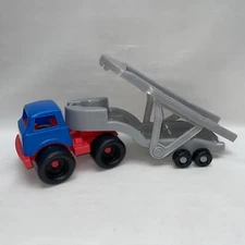 American Plastic Toy Hauler Automotive Transporter Semi Truck Made In USA 14"