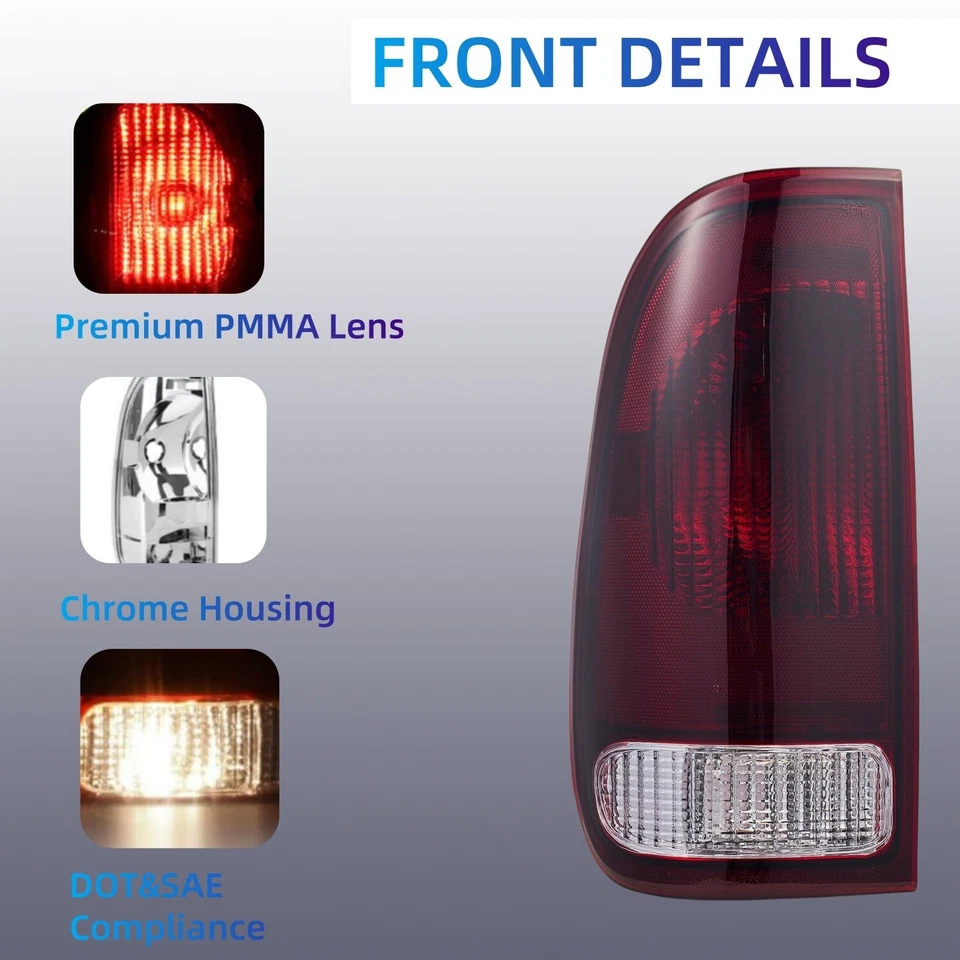 Smoke Tail Lights For Ford F150 F250 F350 F450 F550 Super Duty 1999-2007 Foto 3 de 4