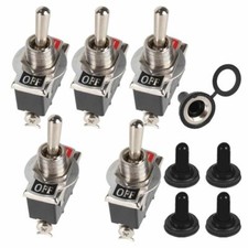 5x 12v Spst Solid Metal Toggle Switch Onoff Single Pole For Marine Automotive 5x 12v Spst Solid Metal Toggle Switch Onoff Single Pole For Marine Automotive