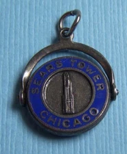 Vintage Sears Tower Chicago Illinois spinner sterling charm