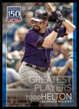 2019 Topps 150 Years Blue #42 Todd Helton Rockies
