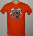 Vtg 2001 Harley Davidson Motorcycles Orange Biker T Shirt Fairbault MN Men Med