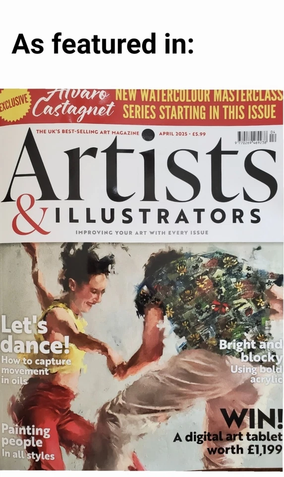 JOSE TRUJILLO Watercolor Painting Collectible ORIGINAL Top Hat Bird Art - Image 3 of 4