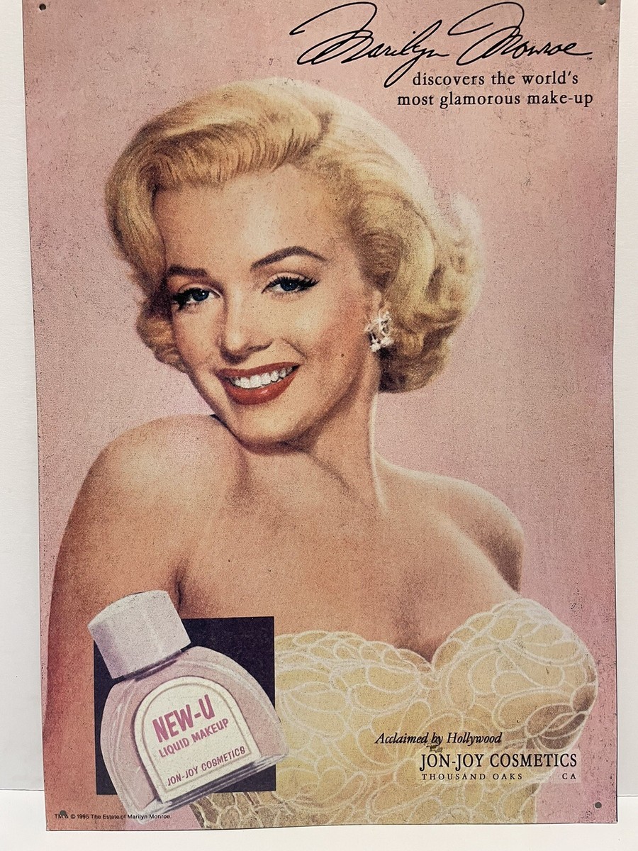 MARILYN MONROE NEW-U JON-JOY COSMETICS VINTAGE RETRO TIN METAL
