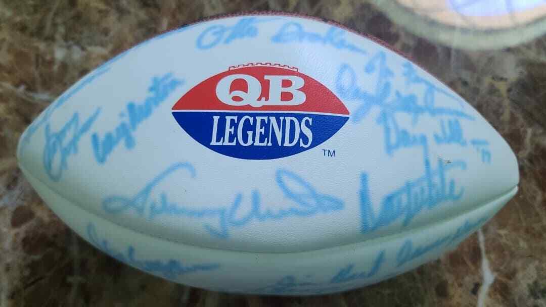 NFL Quarterback QB Legends signed football by 26 Len Dawson ++ eBay