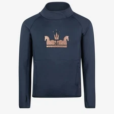 Horze Emilia Kid's Long Sleeve Technical Top Sweater Dark Vany Size S 7/8