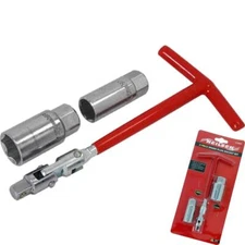 Neilsen 2pc 3/8"  Spark Plug Square Metric Socket 16mm 21mm Universal Link