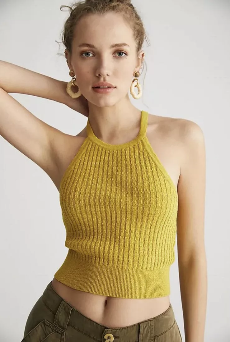 80 NWT ANTHROPOLOGIE PILCRO OPEN BACK SWEATER TANK PLUS Size 3X