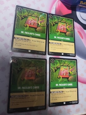 Lorcana Dr. Facilier's Cards (101/216) The First Chapter NM Set Of 4