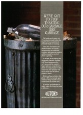 1990 Du Pont Ad Waste Management Recycling Vintage Eco Print Poster