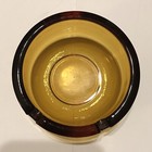 Vintage Ashtray Brown Amber Glass Round Thick Glass 2 Slots 3-5/8” Dia. X 1-5/8” — photo 2