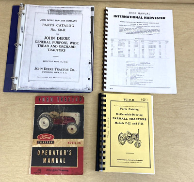 4 Tractor Parts Catalog FORD International McCormick Deering Farmall JOHN DEERE