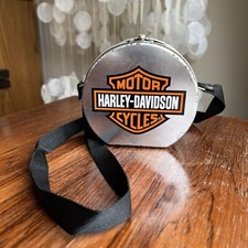Vtg 1999 Harley Davidson Rustic Metal Tin Shoulder Bag Purse Clutch Tote Rare