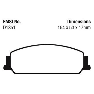 Pastillas de freno delanteras EBC DP41833R Yellowstuff para Pontiac G8 2008-2009 Foto 4 de 4