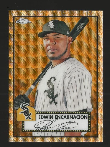 2021 Topps Chrome Platinum Edwin Encarnacion White Sox Gold Refractor Rare 23/50