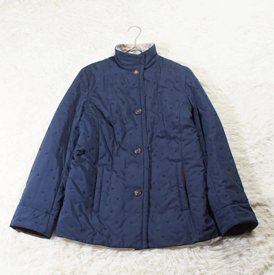 Chaqueta Loro Piana Piel de Oveja Talla 42 Azul Marino Hecha en ITALIA Foto 2 de 4