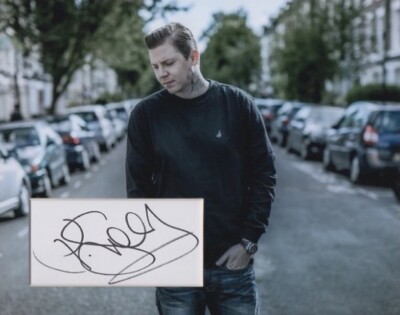 PROFESSOR GREEN Signed 10x8 Photo Display READ ALL ABOUT IT COA