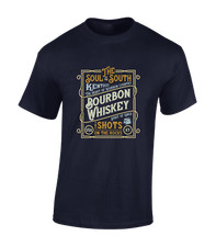 THE SOUL SOUTH BOURBON WHISKEY MENS T SHIRT COOL USA ALCOHOL GIFT IDEA TOP