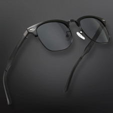 Classic Half Frame Retro Sunglasses with Polarized Lenses