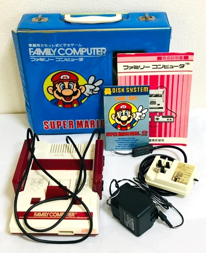 Super Mario Bros 2 Vintage Original Case & Family Computer Famicom NES Nintendo