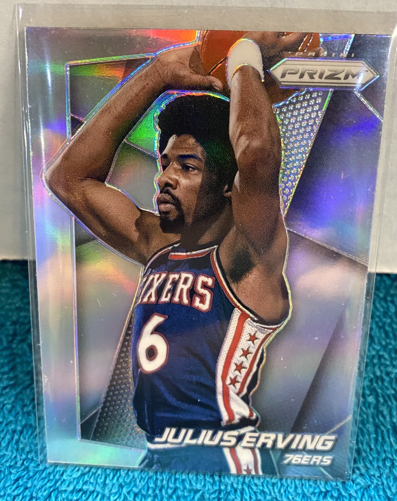 2014-15 Panini Prizm Silver Prizm Julius Erving #163 Philadelphia 76ers