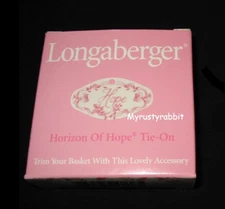 Longaberger Basket 2000 Horizon of Hope Basket Tie-On ~ New in Box - HOH