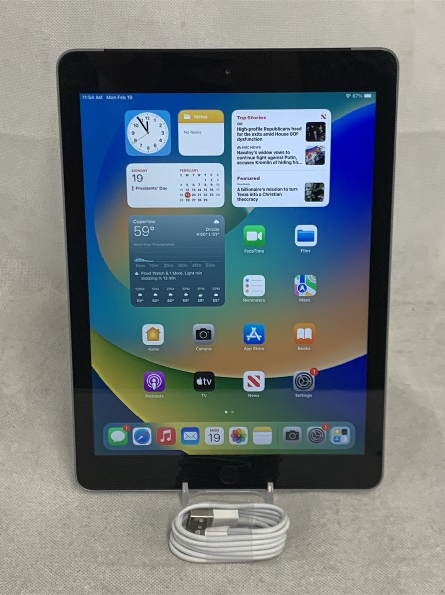 Apple iPad 5th Gen. Wi-Fi + Cellular (Unlocked), 9.7in - Space