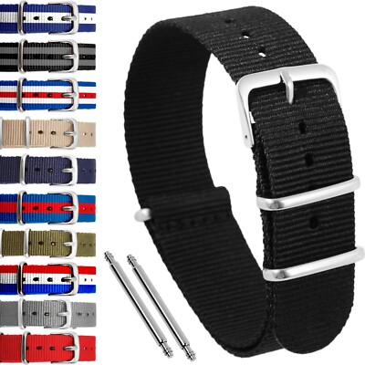NATO Uhrenarmband 24 mm Nylon Textil Stoff Sport  Band X1