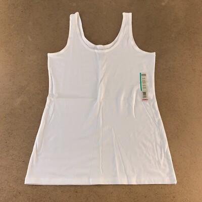 No Boundaries Juniors Size XL (15-17) White Scoop Neck Tank Top