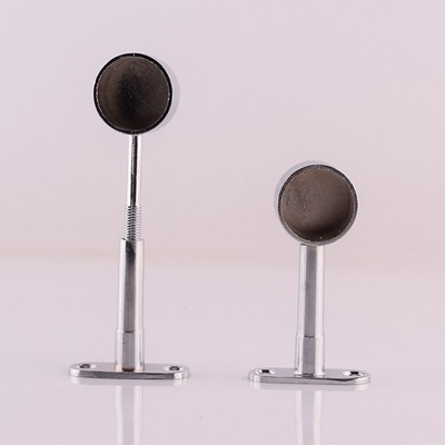 Round Chrome Center Bracket Support For Wardrobe Rail Rod Socket of 25mm