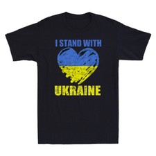 Ukrainian Lover I Stand With Ukraine Heart Ukraine Vintage Men's T-Shirt