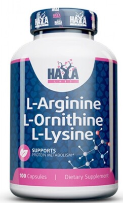 Haya Labs L-Arginin, L-Ornithin, L-Lysin 750 mg 100 Kapseln