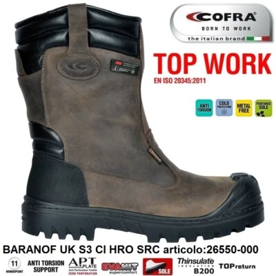 SICHERHEITSSTIEFEL COFRA BARANOF UK S3 CI HRO SRC Nubuk Pull-up hydrorep+
