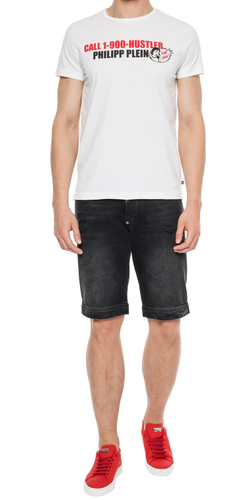Camisa T-Shirt De Cuello Redondo Philipp Plein Platinium Cut CALL HUSTLER - Imagen 5 de 12