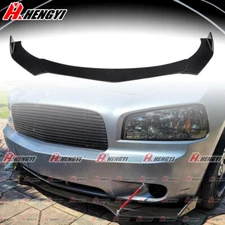 FRONT LIP SPLITTER SPOILER BODY KIT GLOSS BLACK FOR DODGE CHARGER 2005-2010