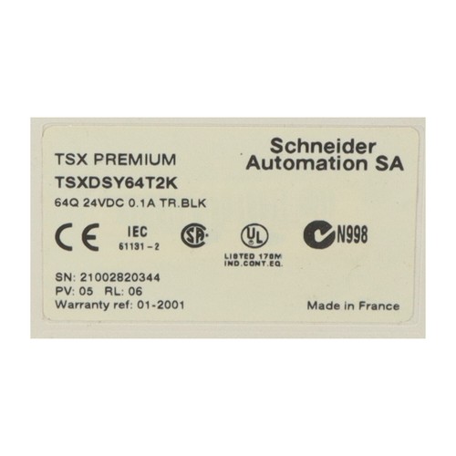 Schneider Electric TSXDSY64T2K usado UMP - Imagen 2 de 7
