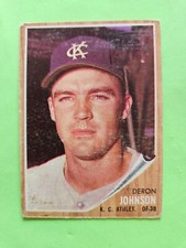 1962 Topps Baseball Deron Johnson #82 Kansas City Athletics