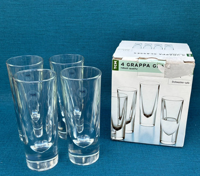 TCM Tchibo 4 x Grappagläser verpackt Schnaps Likör Verdauung Spirituosengläser