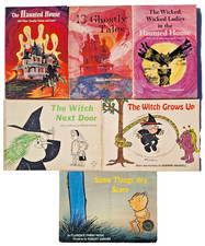 Lot 6 Vtg Childrens Halloween Scholastic Books Haunted House Witches Ghosts 1st