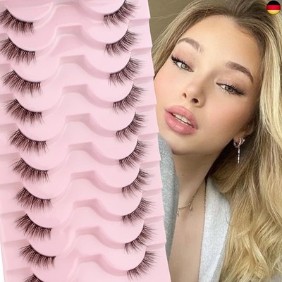 Halbe Wimpern Cateye Natürlich Look Künstliche Wimpern 10 Paar Falsche Wimpern 3